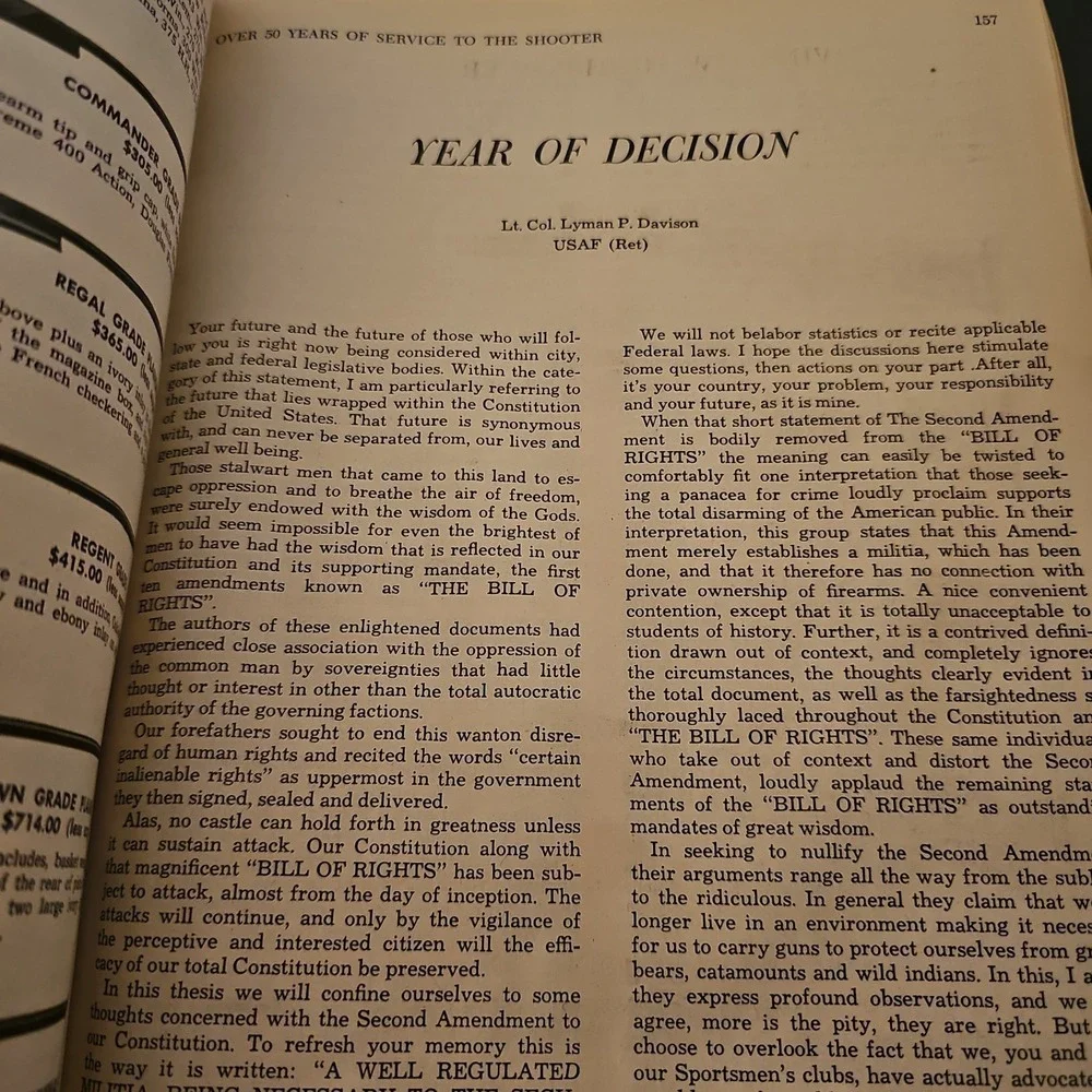 VINTAGE 1969 EDITION #60 SHOOTER'S BIBLE REFERENCE CATALOG